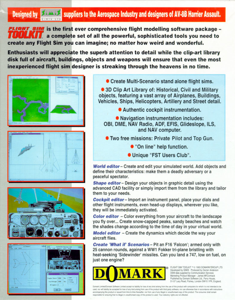 Flight Sim Toolkit — box-2D-back (UK)