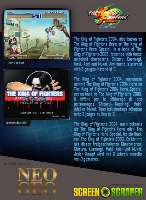 The King of Fighters 2004 Plus — box-2D-back (SS)