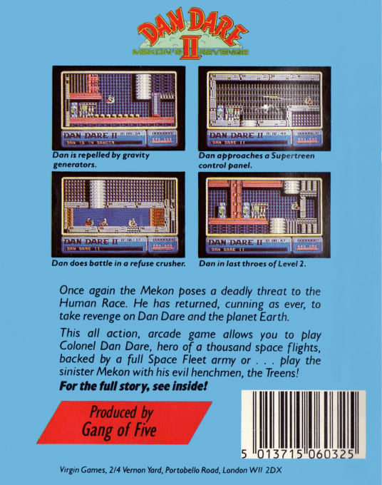 Dan Dare II : Mekon's Revenge — box-2D-back (EU)