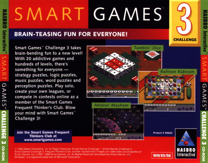 Smart Games Puzzle Challenge 3 — box-2D-back (US)