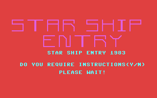 Star Ship Entry — sstitle (WOR)