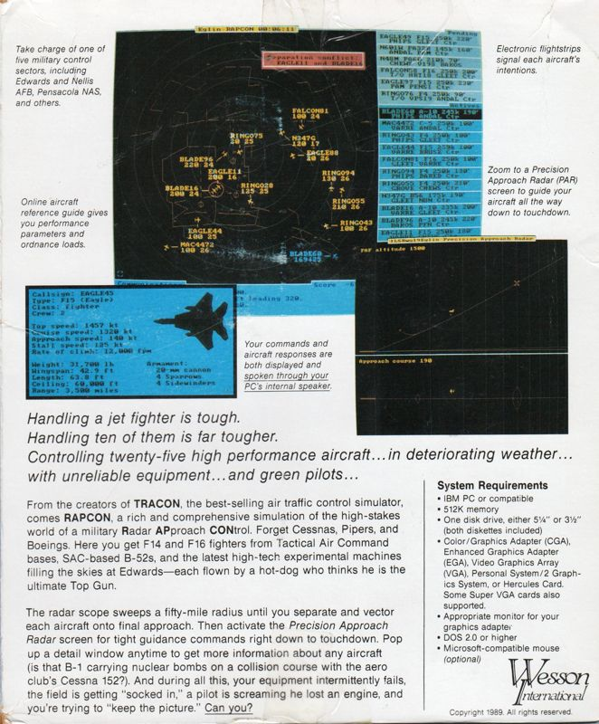 Rapcon - Military Air Traffic Control Simulator — box-2D-back (US)