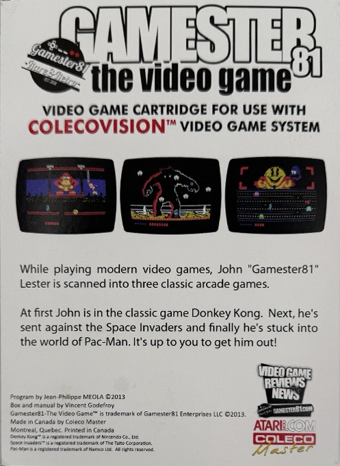 Gamester 81 : The Video Game — box-2D-back (WOR)
