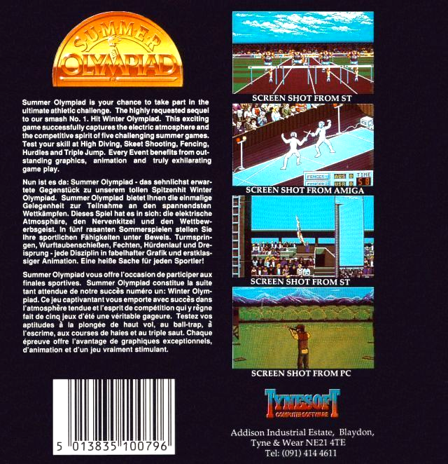 Summer Olympiad — box-2D-back (EU)