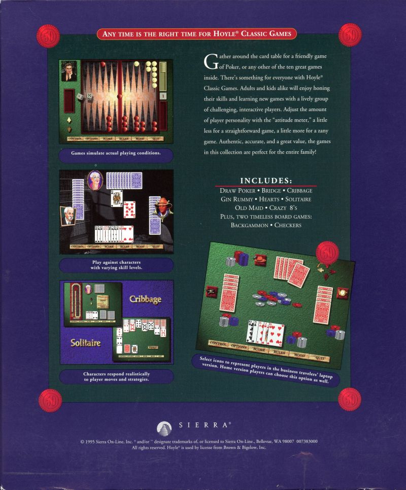 Hoyle Classic Games — box-2D-back (US)