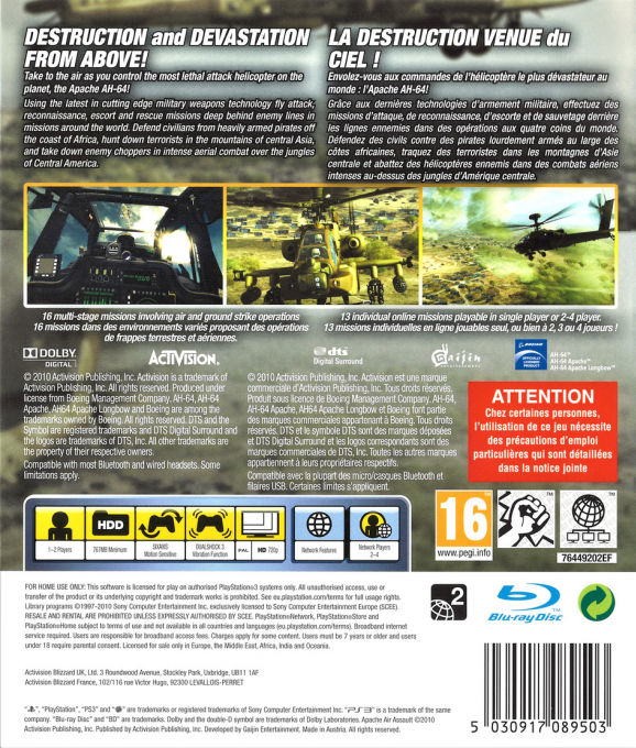 Apache - Air Assault — box-2D-back (FR)