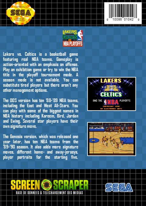Lakers Versus Celtics And The Nba Playoffs — box-2D-back (SS)