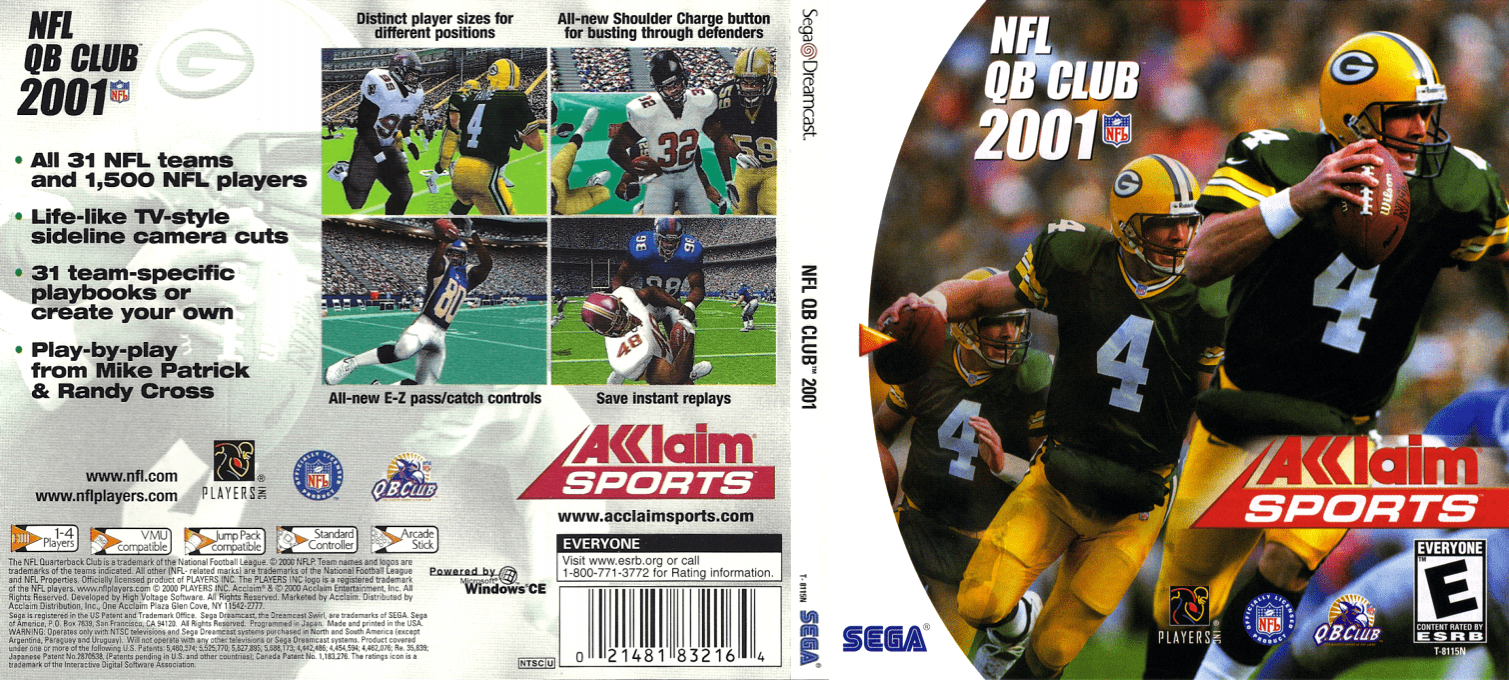 NFL QB Club 2001 — box-texture (US)
