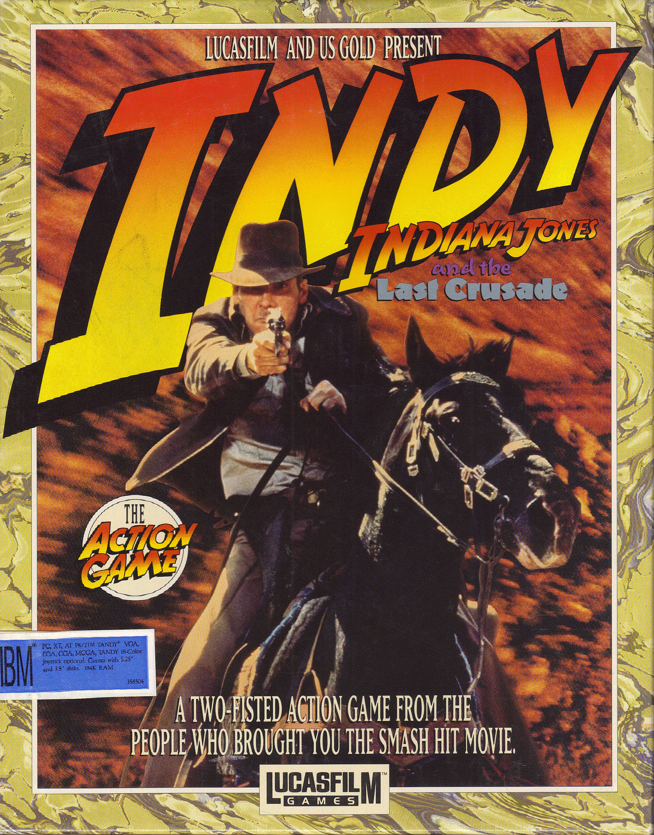 Indiana Jones And The Last Crusade - The Action Game box art