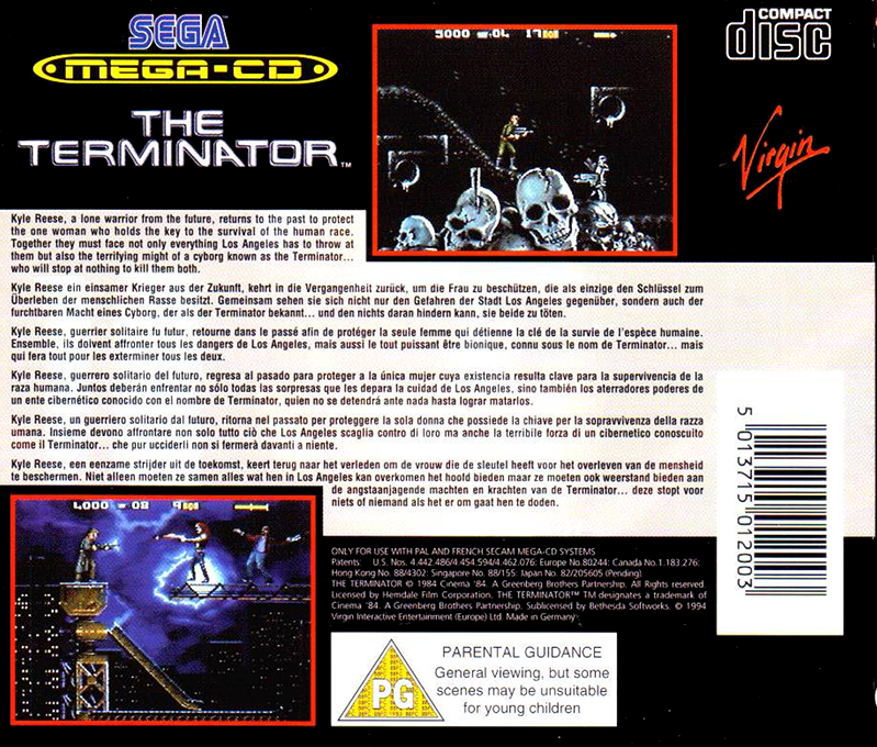 Terminator, The — box-2D-back (EU)