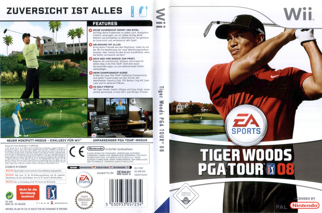 Tiger Woods Pga Tour 08 — box-texture (DE)