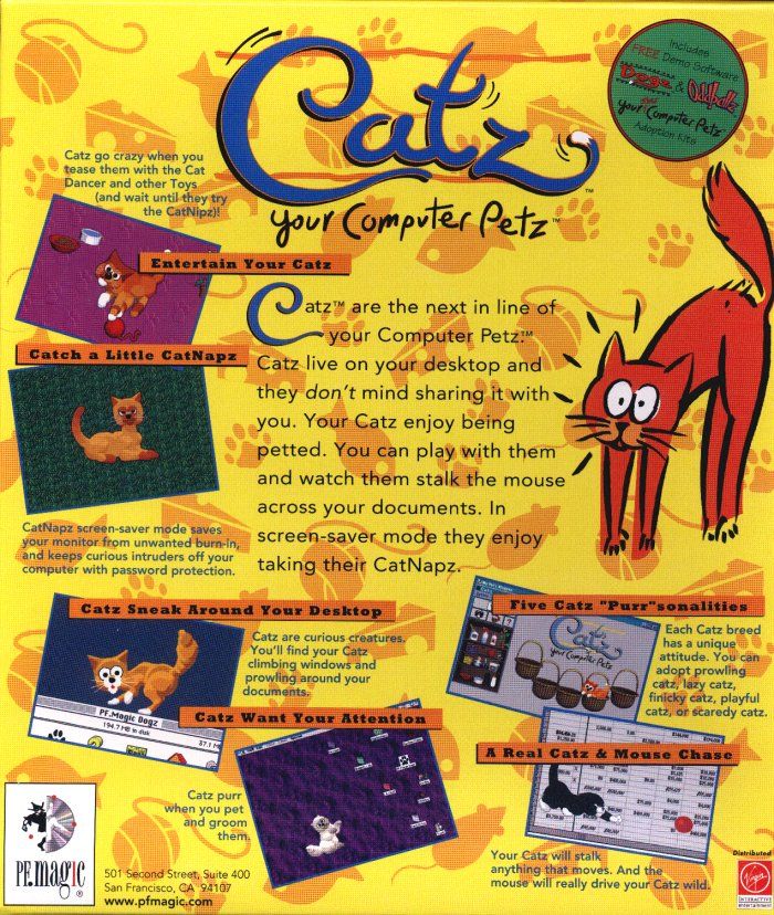 Catz: Your Computer Petz — box-2D-back (US)