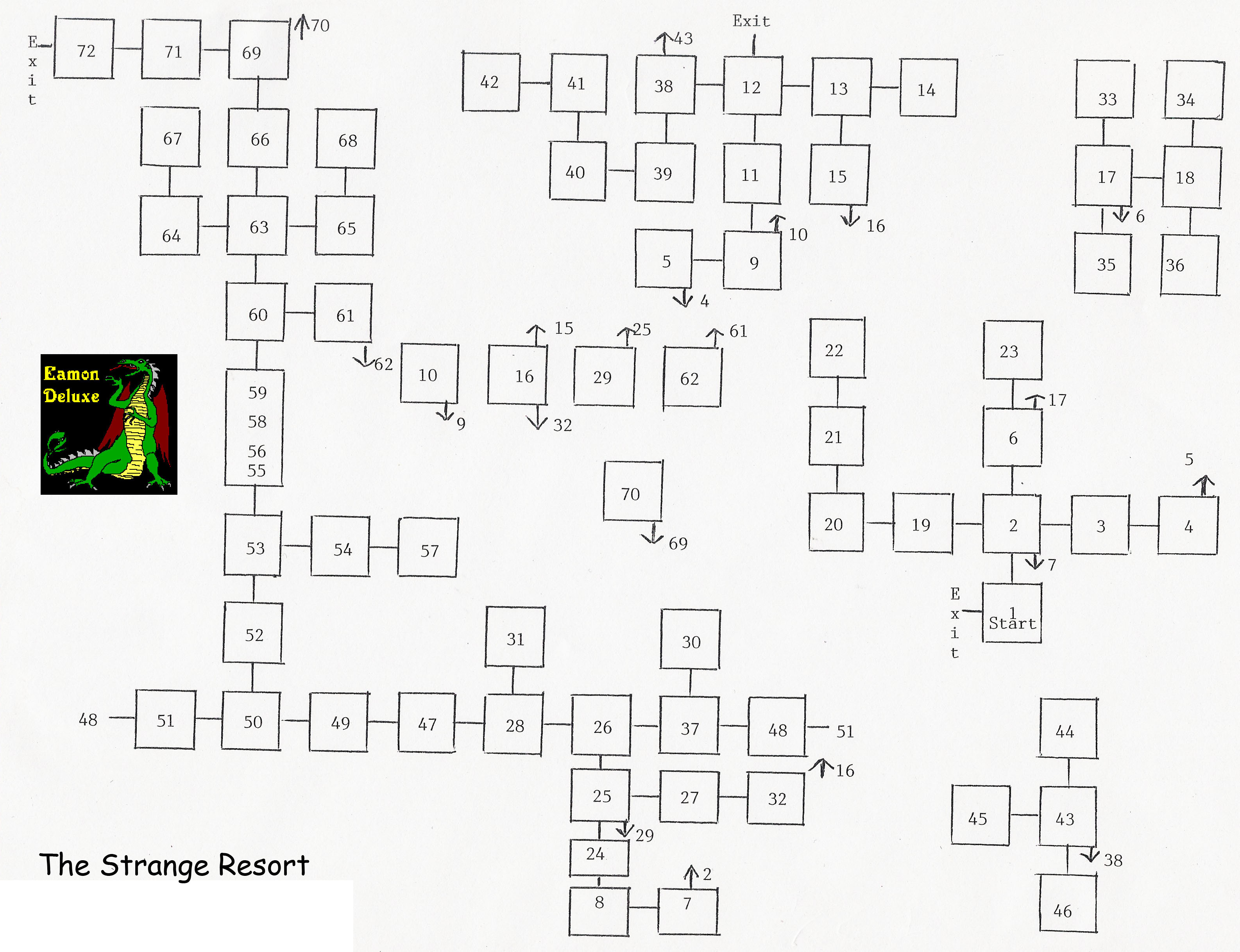 Eamon 105 - The Strange Resort — maps