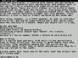 ZxZvm - Tangle - Spider and Web - Interactive Fiction — ss (WOR)