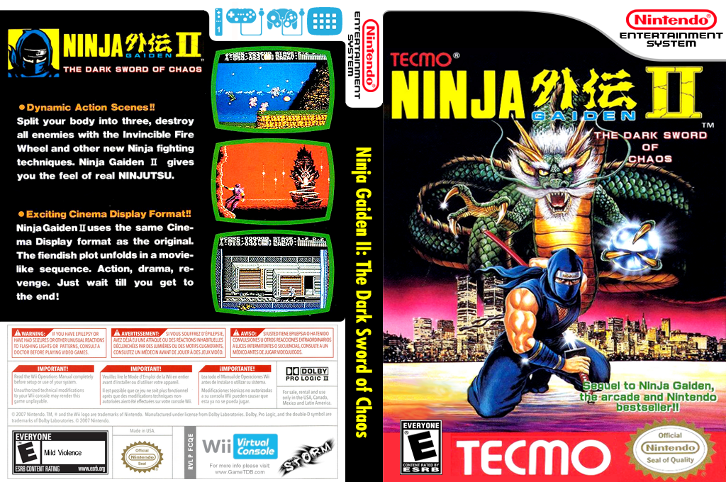 Ninja Gaiden 2 — box-texture (US)
