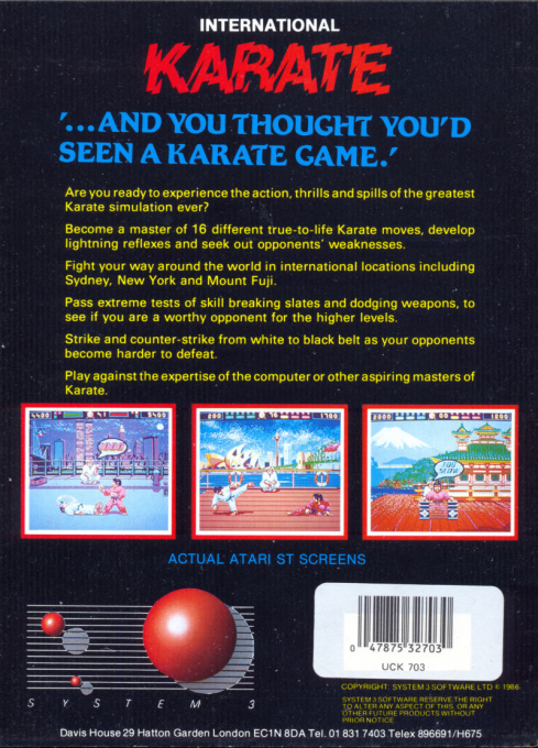 International Karate — box-2D-back (EU)