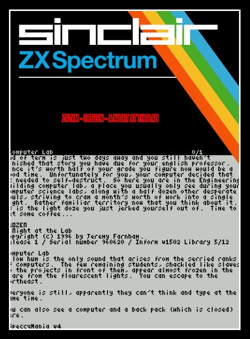 ZxZvm - Frozen - A Night at the Lab box art
