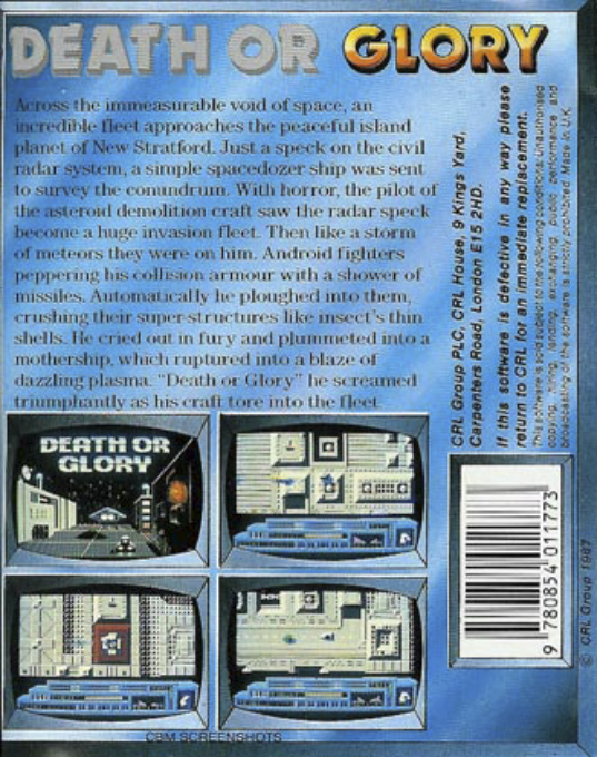 Death Or Glory — box-2D-back (EU)