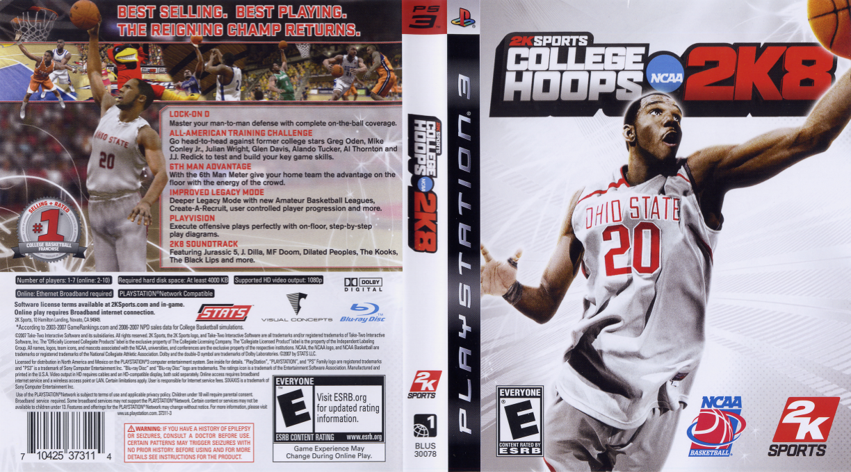 College Hoops 2K8 — box-texture (US)