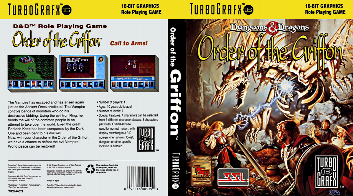 Dungeons and Dragons - Order of the Griffon — box-texture (US)