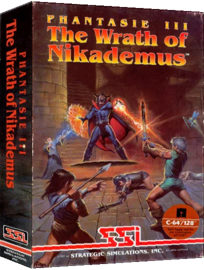 Phantasie 3 - The Wrath Of Nikademus — box-3D (US)