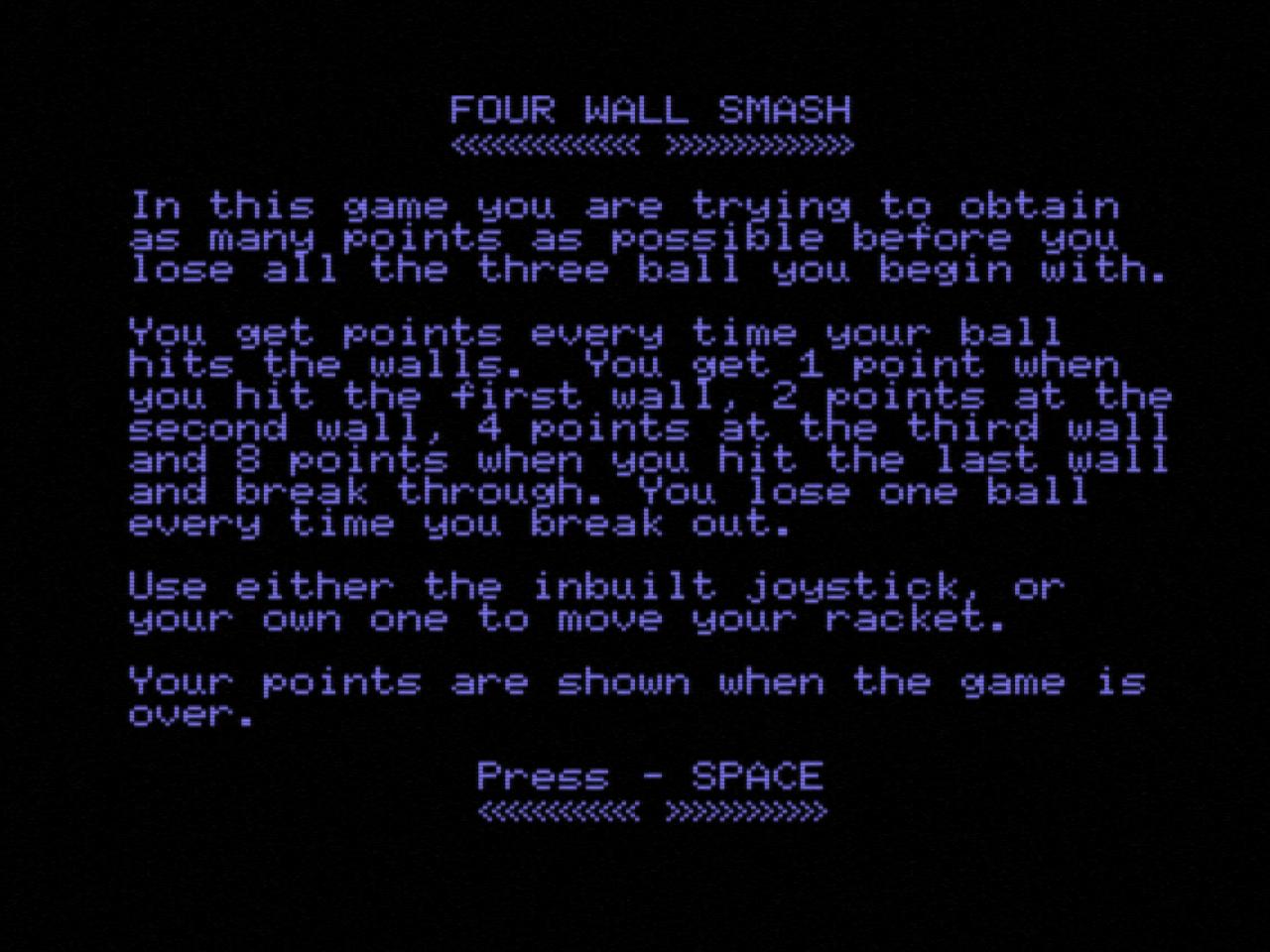 Four Wall Smash — sstitle (EU)