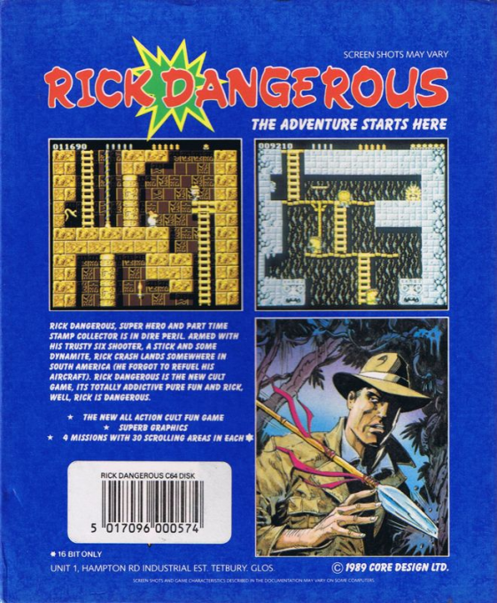 Rick Dangerous — box-2D-back (EU)