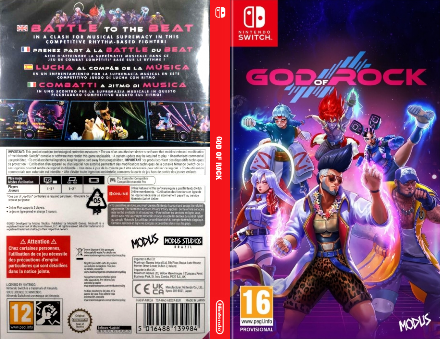 God of Rock — box-texture (EU)