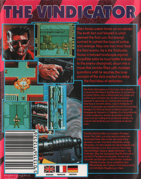 Vindicator, The — box-2D-back (EU)