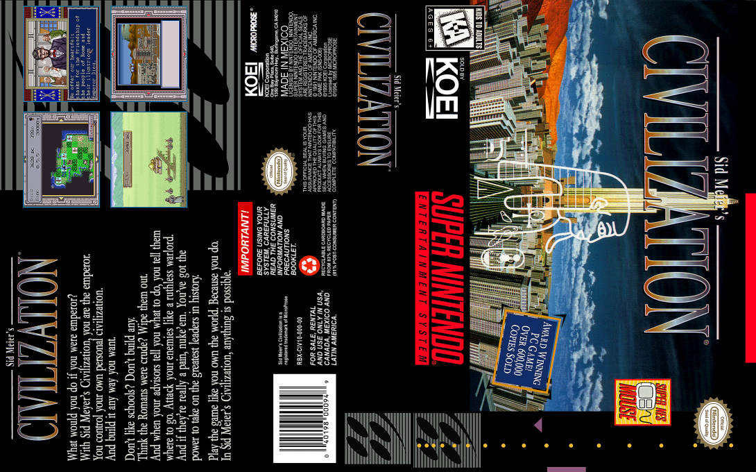 Sid Meier's Civilization — box-texture (US)