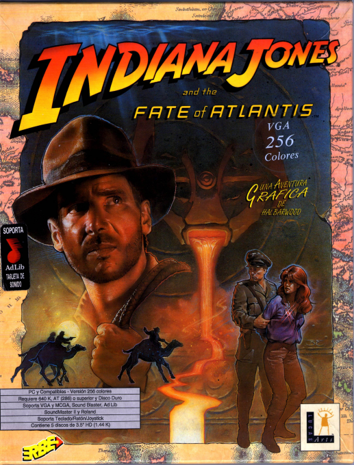 Indiana Jones And The Fate Of Atlantis — box-2D (SP)