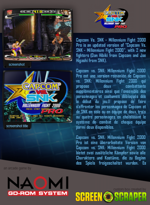 Capcom vs. SNK Millennium Fight 2000 Pro — box-2D-back (SS)