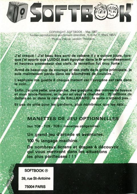 Pour 20 Millions De Dollars — box-2D-back (WOR)