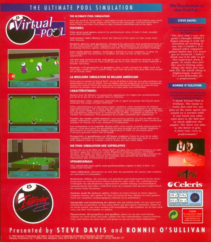 Virtual Pool — box-2D-back (EU)