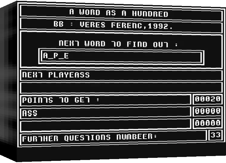 Word As A Hundred, A — box-3D (WOR)