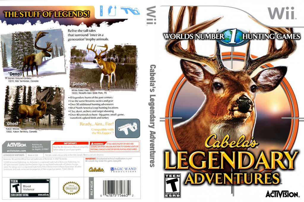 Cabela's Legendary Adventures — box-texture (US)