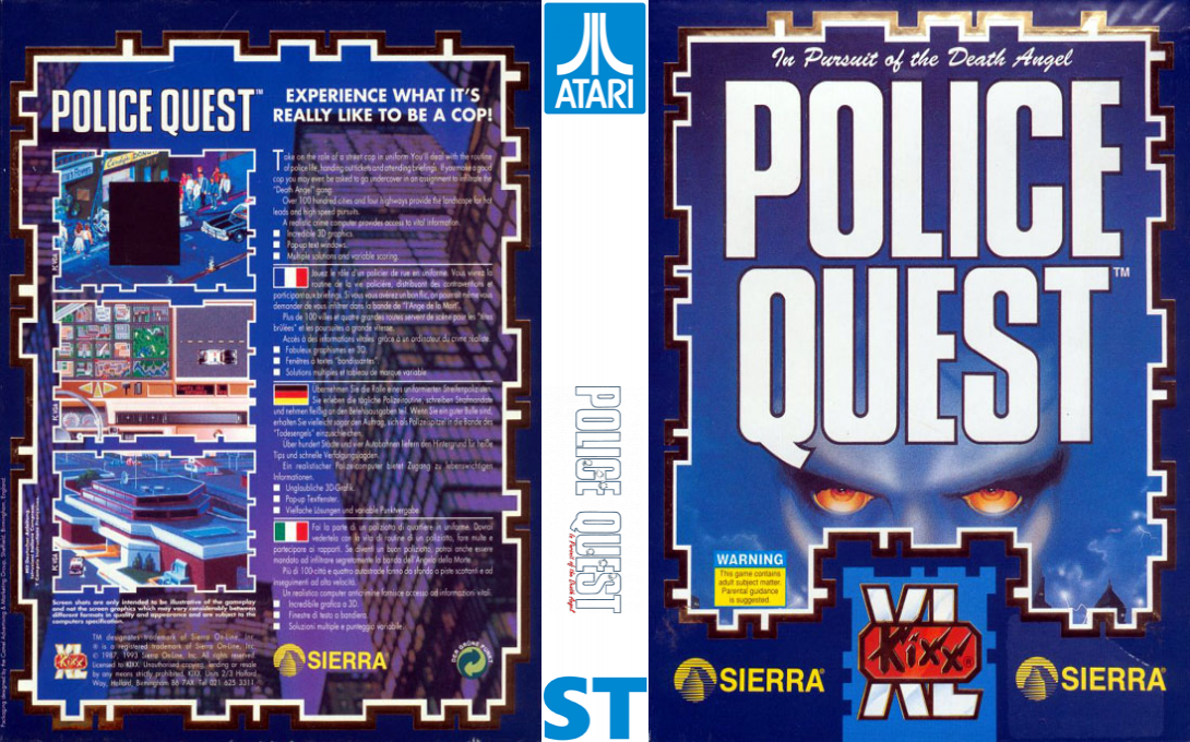 Police Quest - In Pursuit of the Death Angel — box-texture (EU)