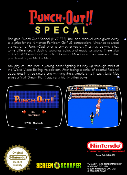 Punch-Out!! Special — box-2D-back (SS)