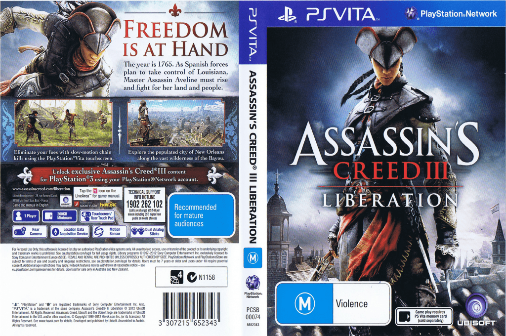 Assassin's Creed 3 - Liberation — box-texture (EU)