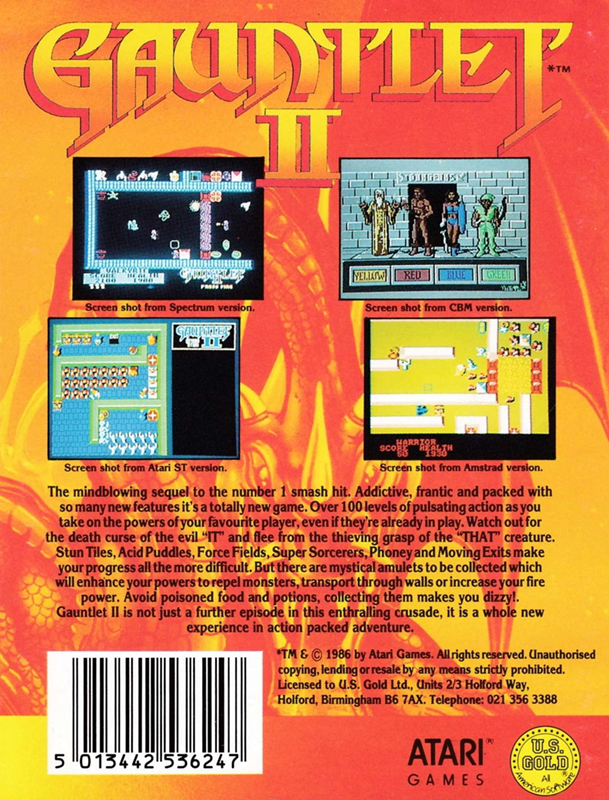 Gauntlet 2 — box-2D-back (EU)