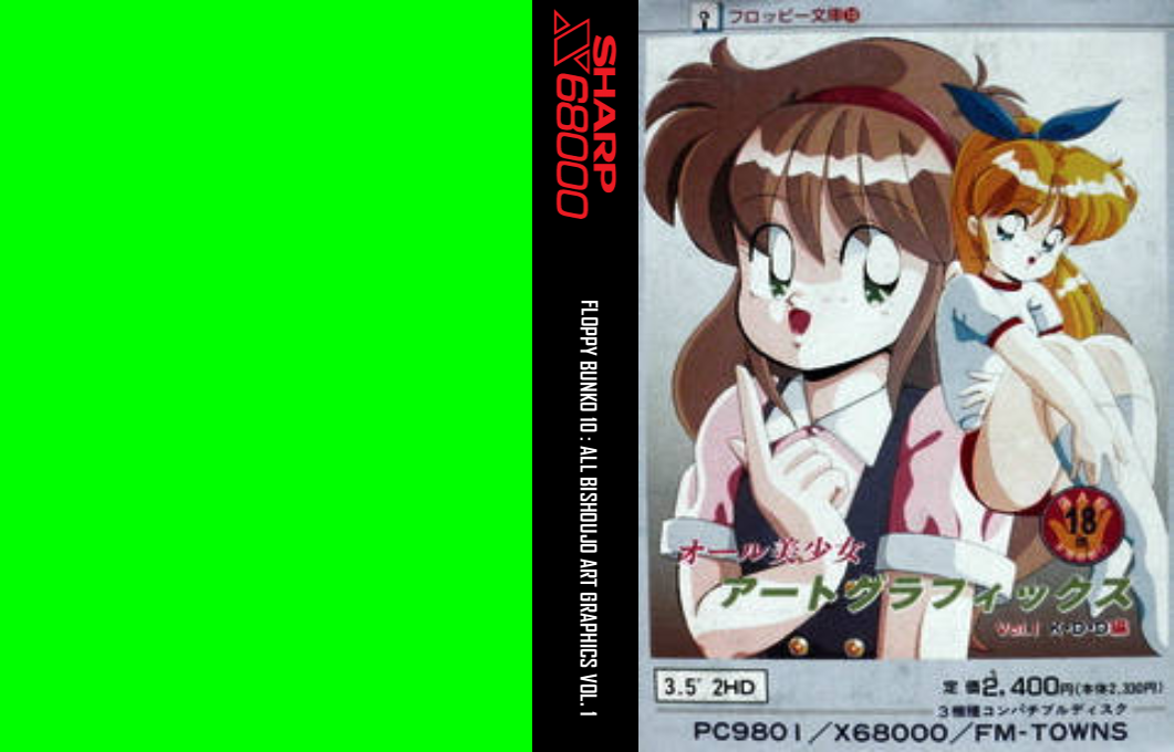 Floppy Bunko 10 - All Bishoujo Art Graphics Vol 1 [installed] — box-texture (JP)