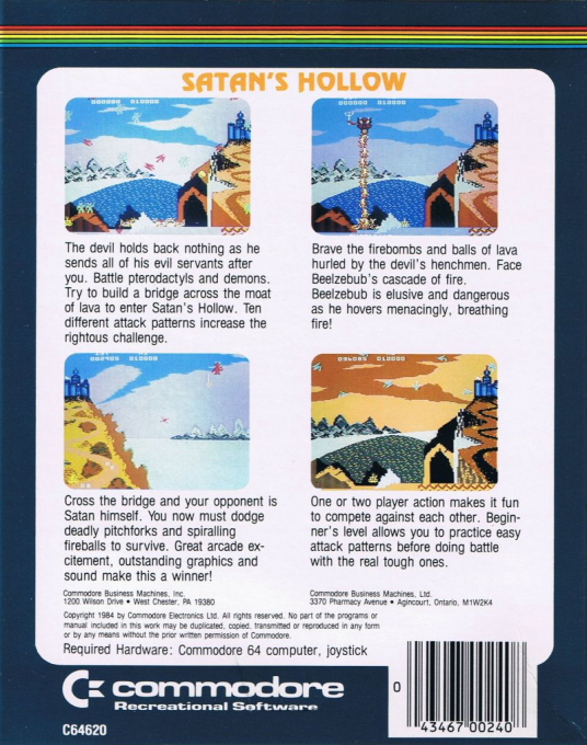 Satans Hollow — box-2D-back (US)
