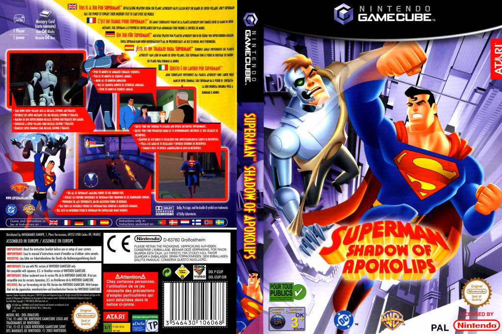 Superman - Shadow Of Apokolips — box-texture (EU)