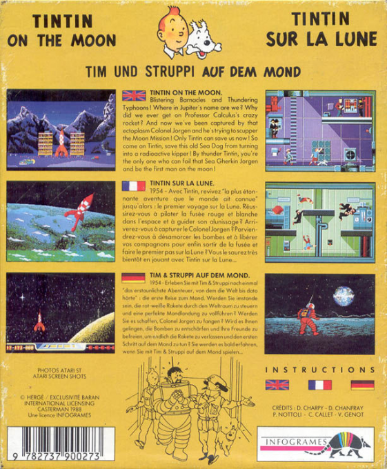 Tintin on the Moon — box-2D-back (EU)