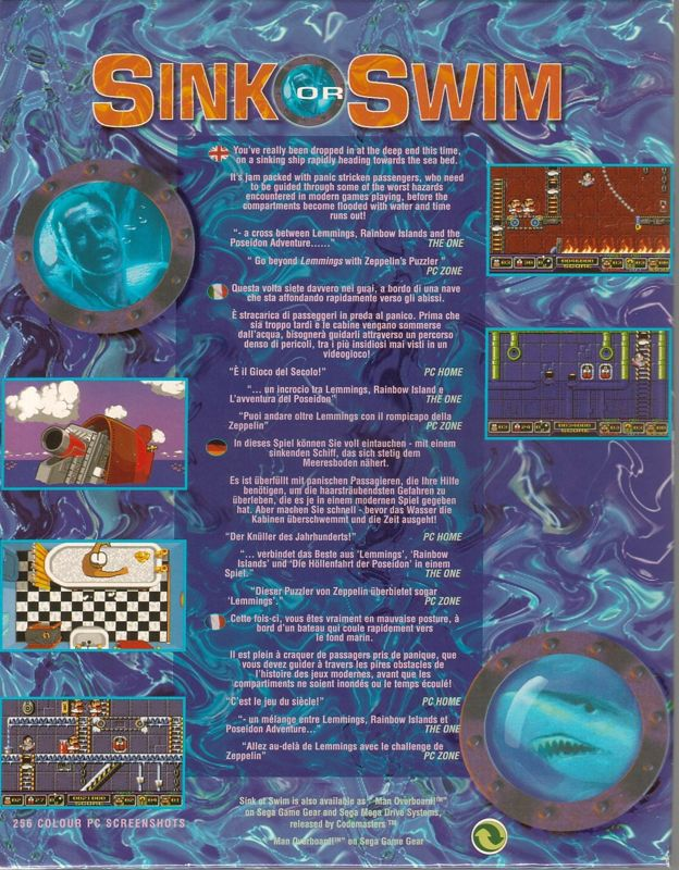 Sink Or Swim — box-2D-back (EU)