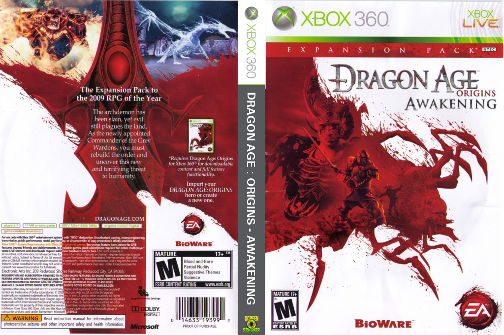 Dragon Age - Origins - Awakening — box-texture (US)