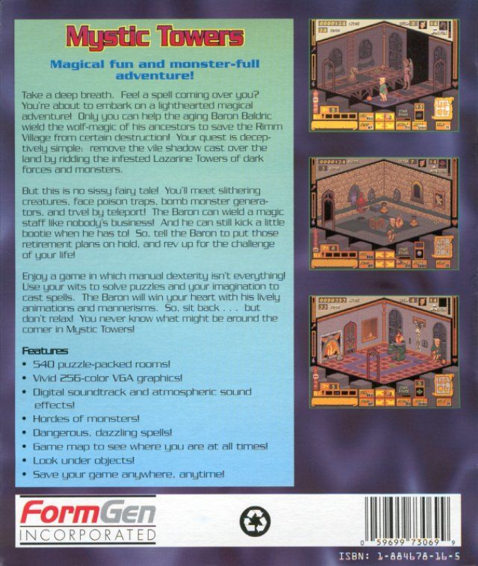 Mystic Towers — box-2D-back (US)