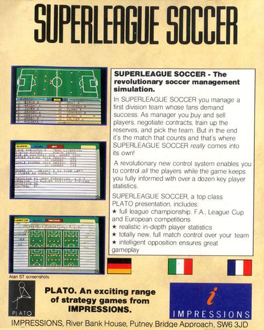 Superleague Soccer — box-2D-back (EU)