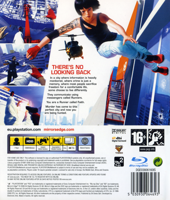 Mirror's Edge — box-2D-back (EU)