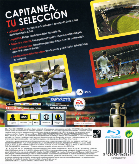 UEFA Euro 2008 - Austria-Switzerland — box-2D-back (SP)